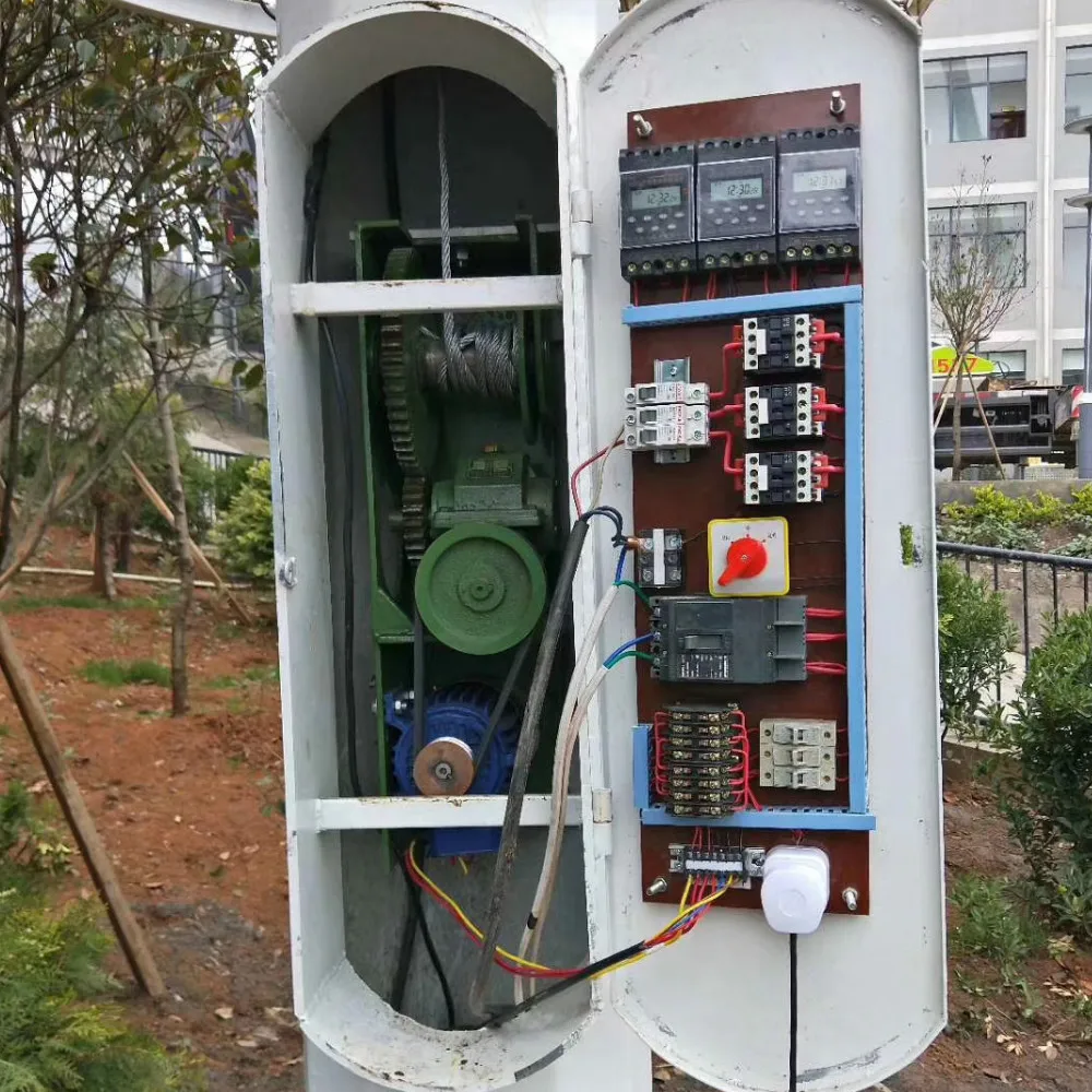 Galvanized Steel 15M Height Stadium Light Pole