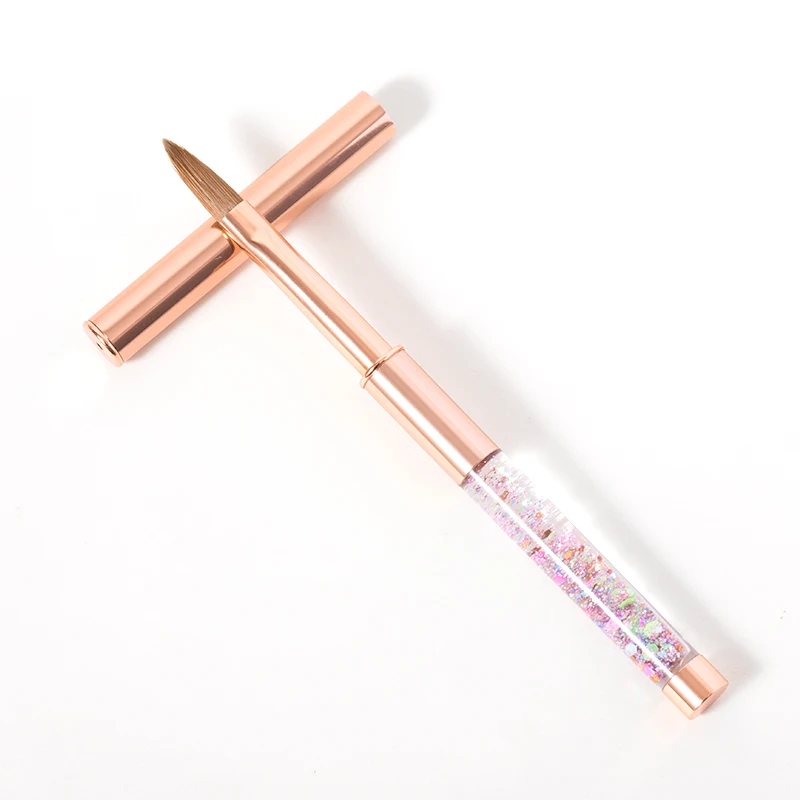 Кисти для маникюра с ручкой из розового золота 2 # ~ 24