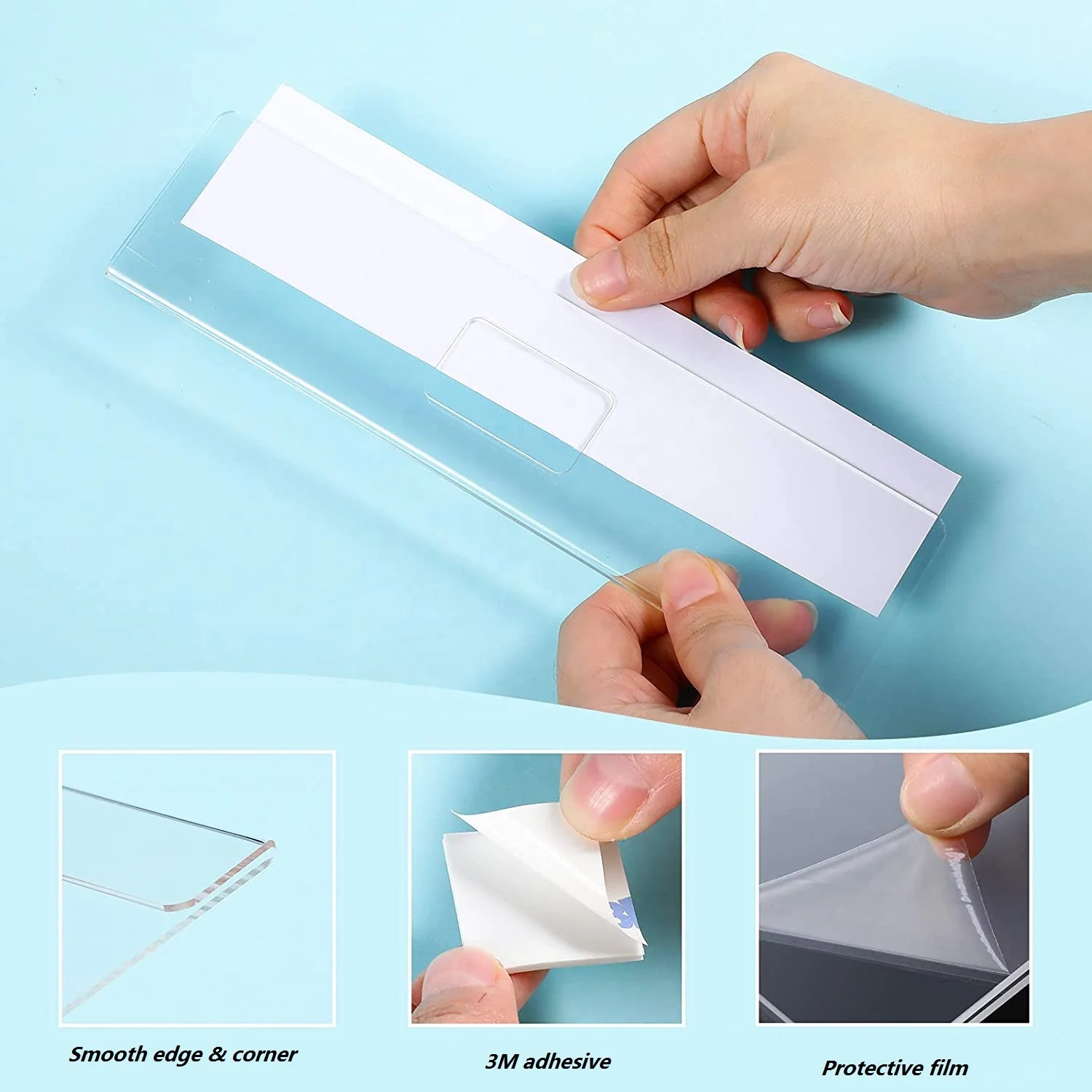 New arrival clear acrylic wall name plate door name plate sign holder for office home classroom