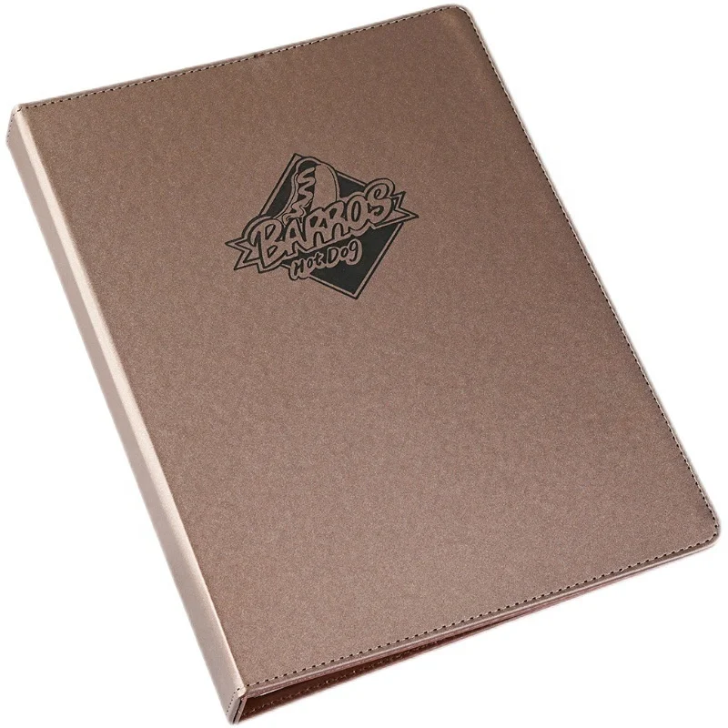 4 Holes A4 PU Leather Ring Binder Menu By High Quality Manufacture Factory From Yimi