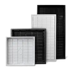  OEM Large HDPE Thermoforming Plastic Black Square Flood And Drain Tray Hydroponic Nursery Fodder Plant Grow