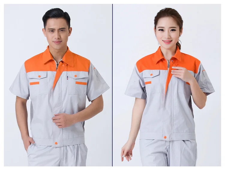 Work Shirt Motorsports Shirt Technician Short and short Sleeve Work Uniform Mechanic