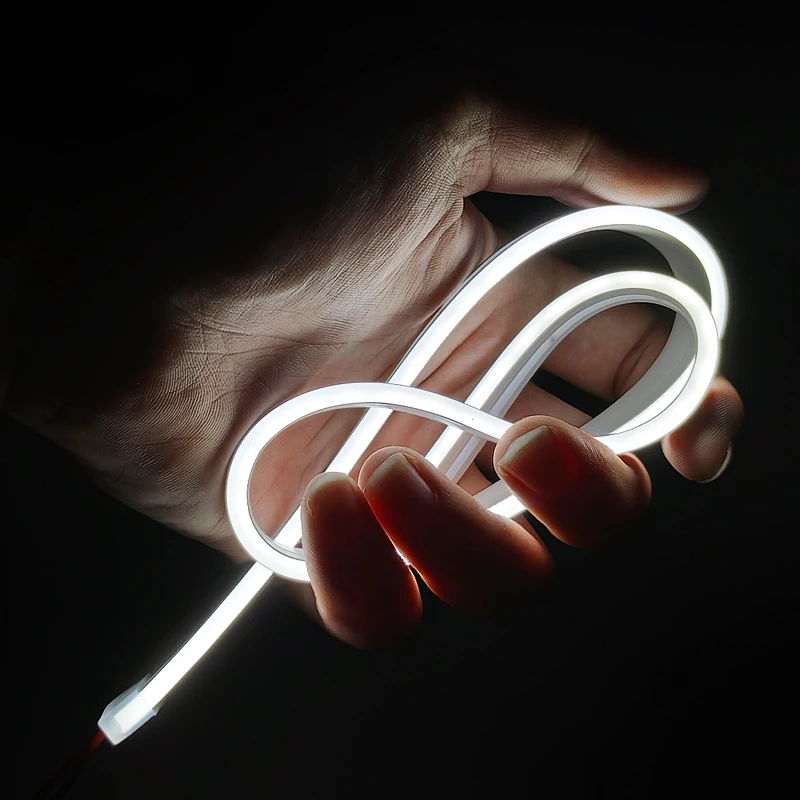 100lm/W ultra thin 4*8mm flexible neon strip tube IP67 constant pressure 12v 24v silicone neon led strip for indoor use