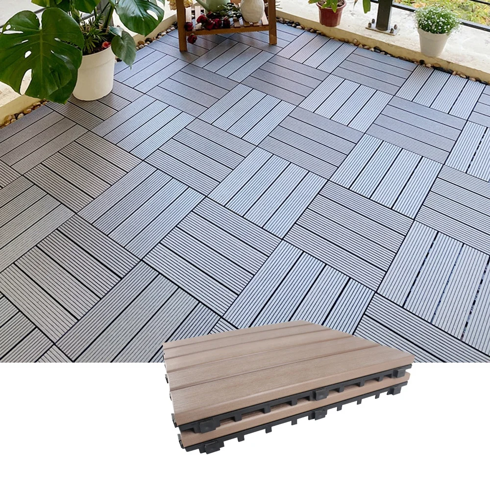 WPC Waterproof Wood Plastic Composite terrace outdoor decking villa flooring