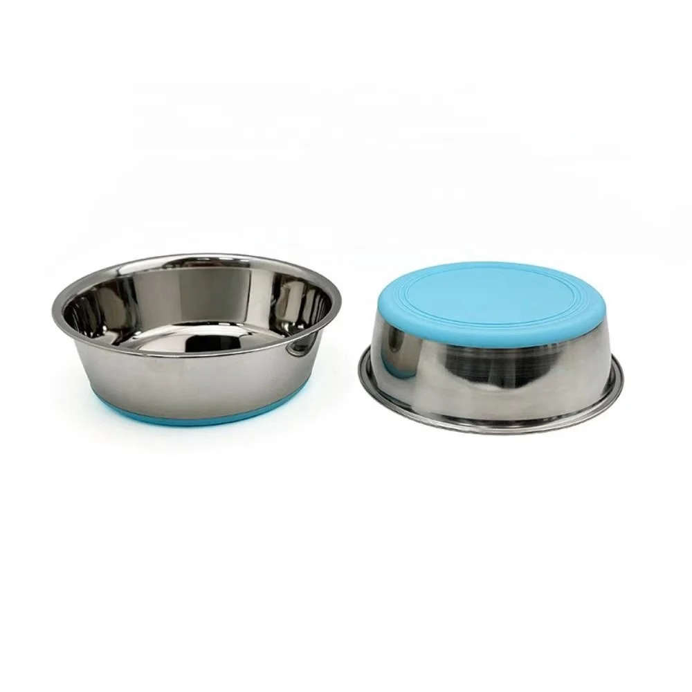 Wholesale Stainless Steel Dog Bowl Pet Bowl Pet Food Drinking Bowl Dish With Non-slip Bottom