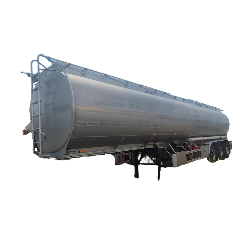 Low price stock tank semi trailer 50 cubic meters liquid transport aluminum alloy tank dangerous goods transport