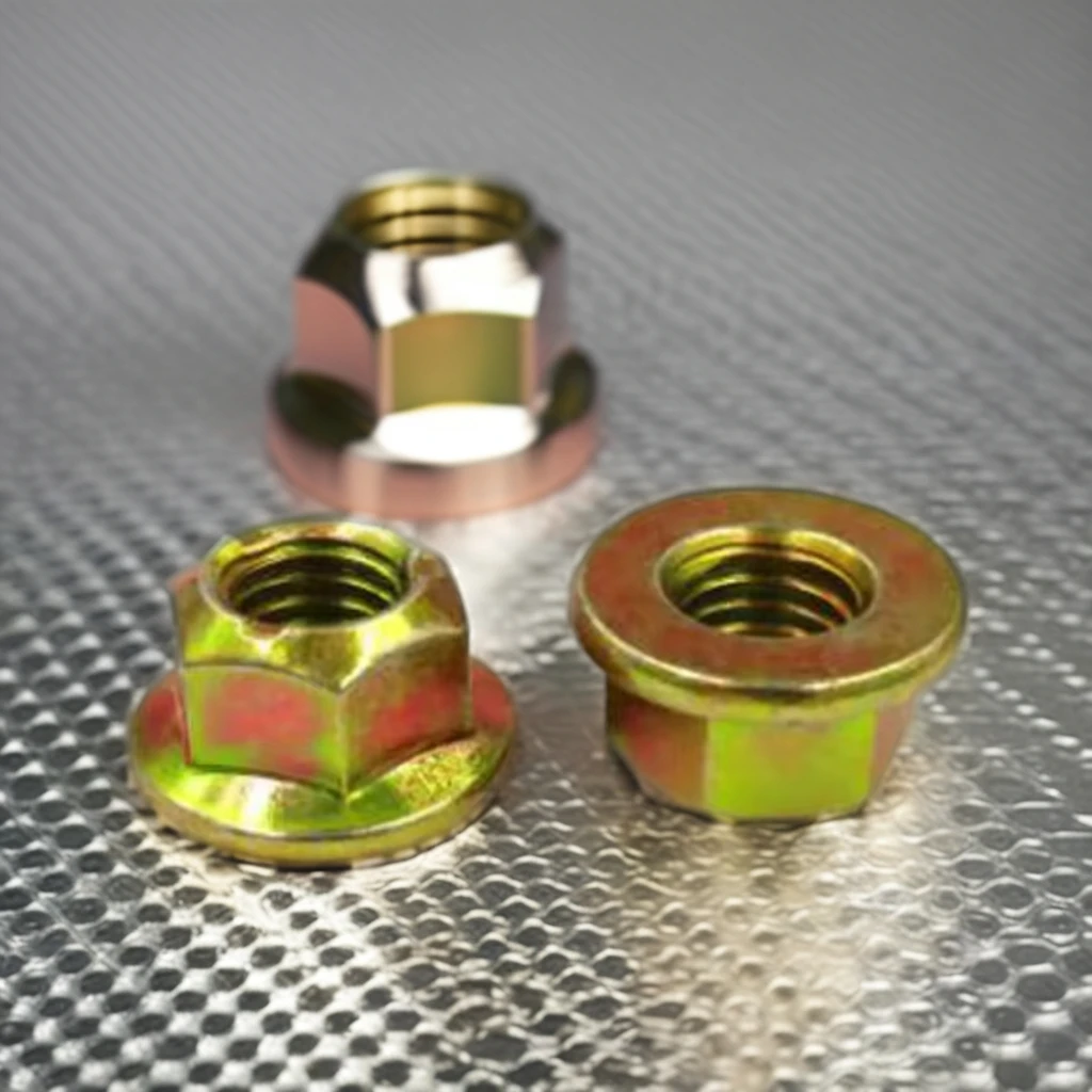 M8 M10 ASTM A325 A307 Gr2 Gr5 193 B7 углеродистая сталь сине-желто-белая оцинкованная зубчатая Шестигранная Фланцевая гайка DIN6923