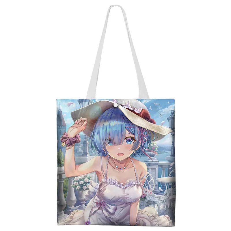 Cartoon Kakashi Shopping Bag Anime Re Zero Starting Life In Another World Fashion Canvas Bag