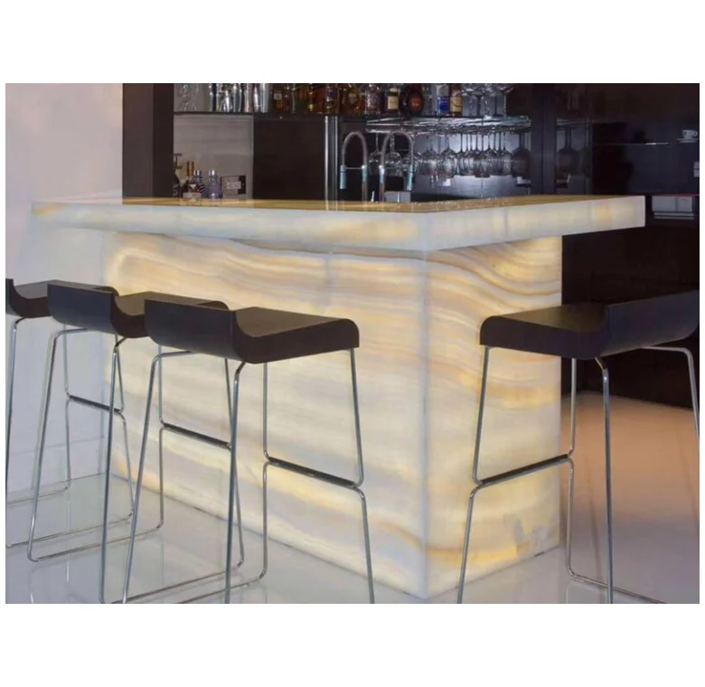 Translucent Onyx Slabs Natural Stone Backlit Wall Panel Sky Blue Onyx Marble Slabs