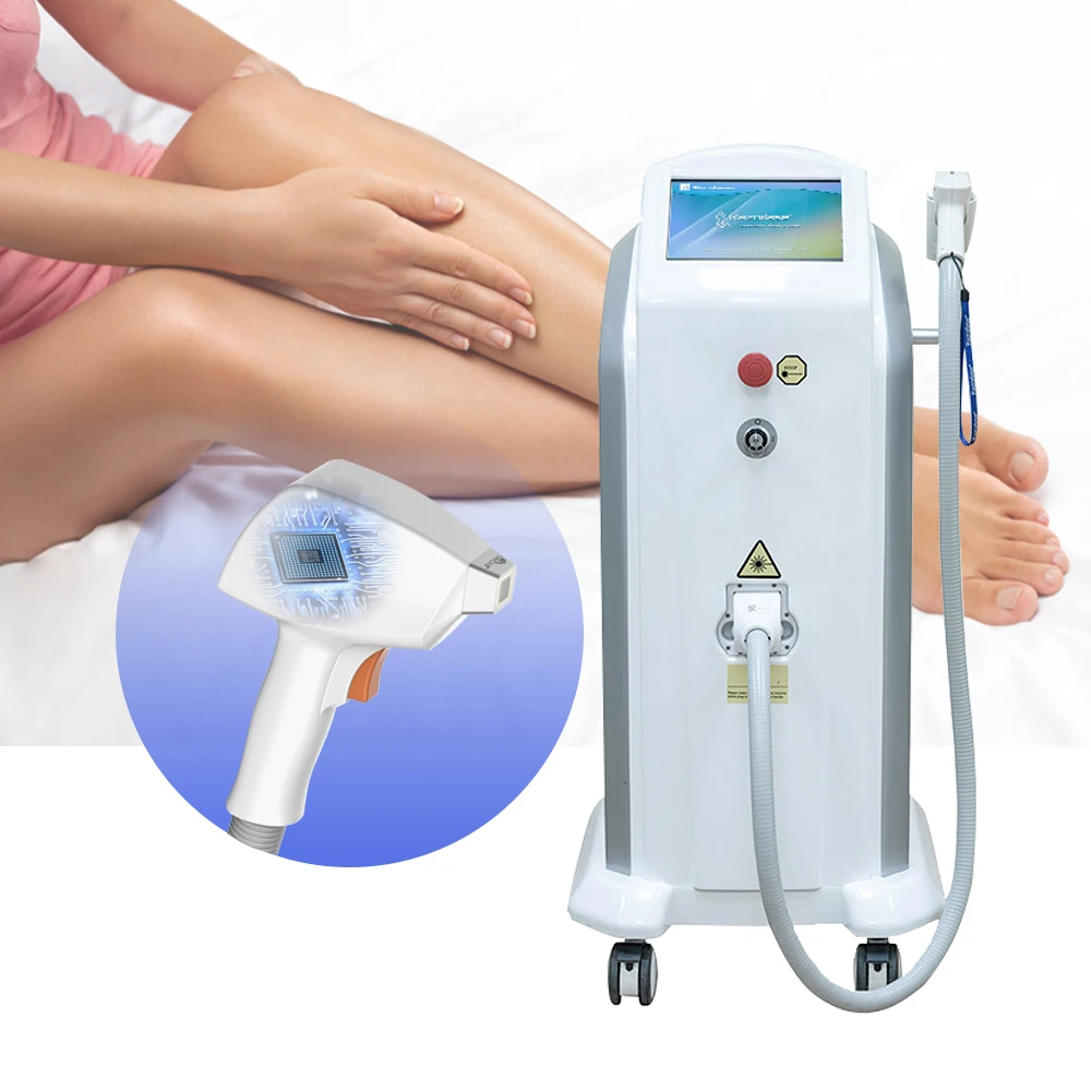 30% off Painless 755 808 1064 808nm diode laser hair removal ice laser titanium laser for spa permanent hair removal machine