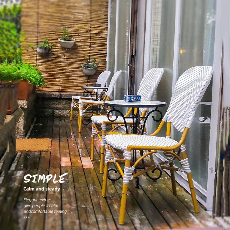 Best Quality white Rattan Weaving Table Chair Sofa Outdoor Furniture Customizable Wicker Garden Set