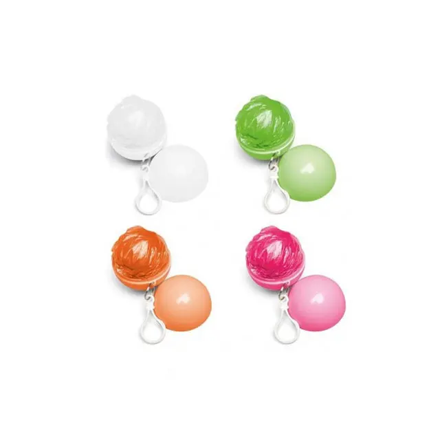 Рекламный одноразовый дождевик из ПЭ/пончо в пластиковом шариковом корпусе