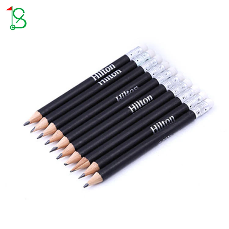 Custom Printing Logo Mini Colored Pencil Hex Bulk High Quality Golf Pencils with Erasers