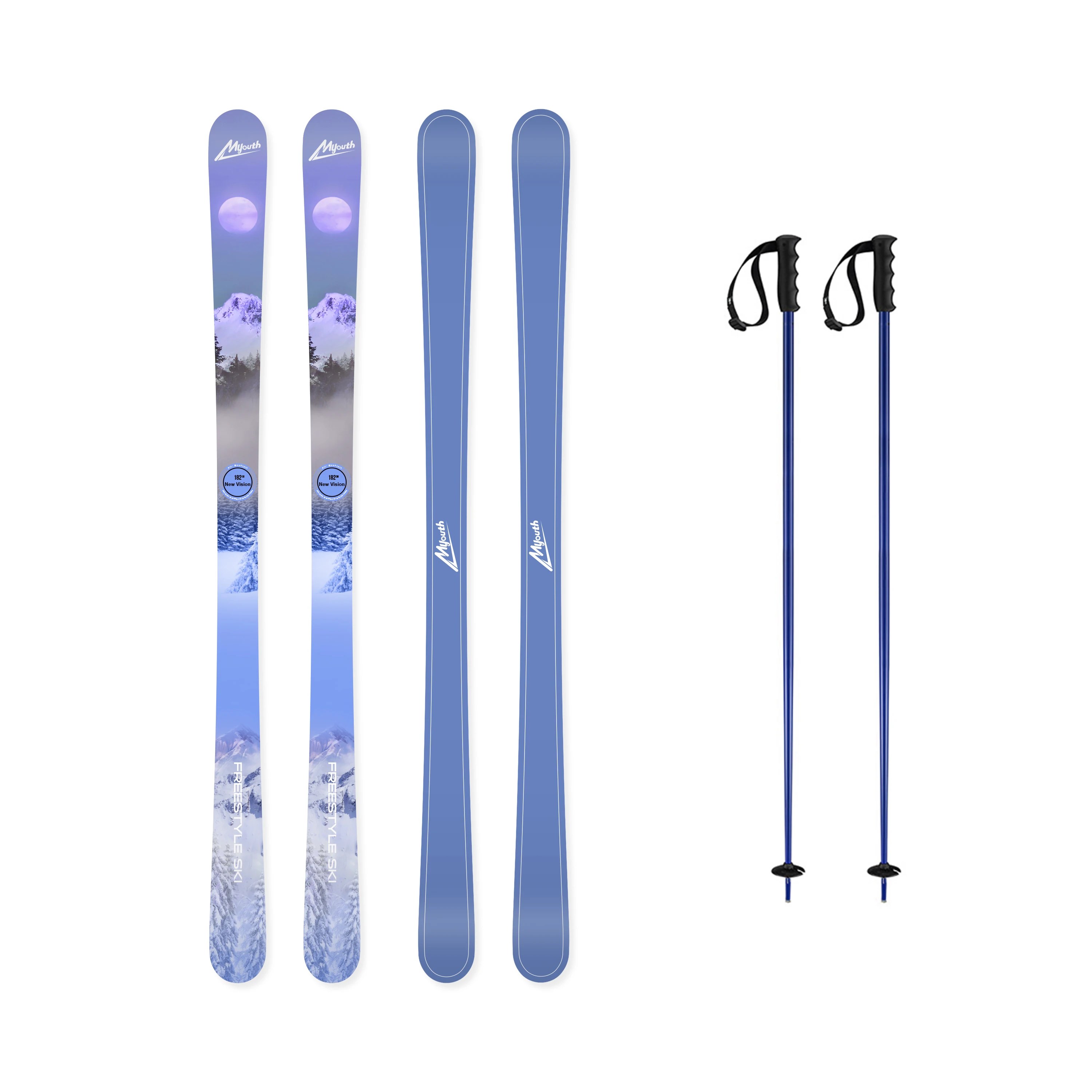 Factory Price Freestyle Twin Tip Soft Park All Mountain Alpine Ski and Snowboard Manufacturer