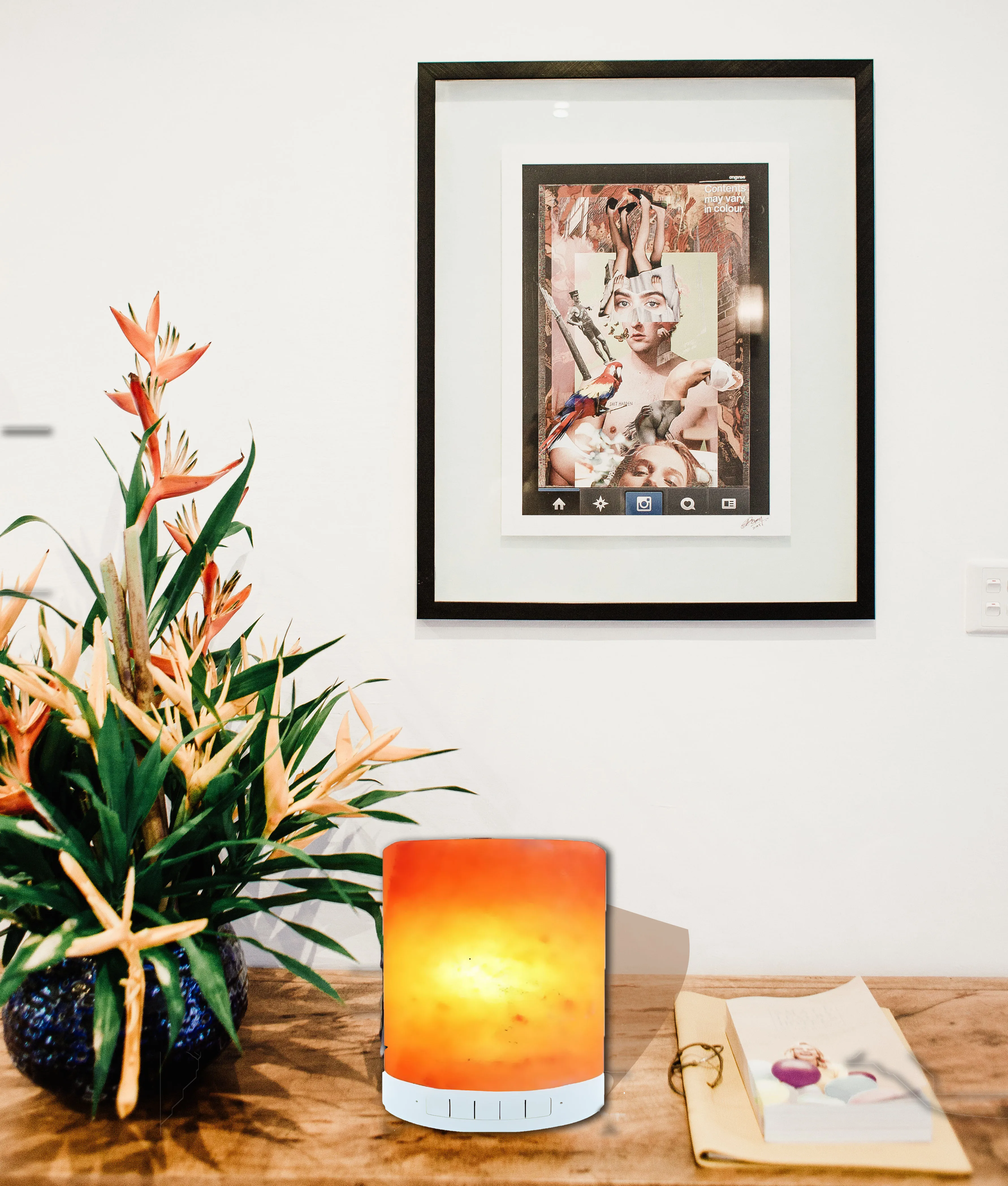 TIANHUA Wholesale Dimmer Switch 15w Bulb Wooden Base Decoration Natural Crystal Rock Stone Pink Himalayan Salt Lamps