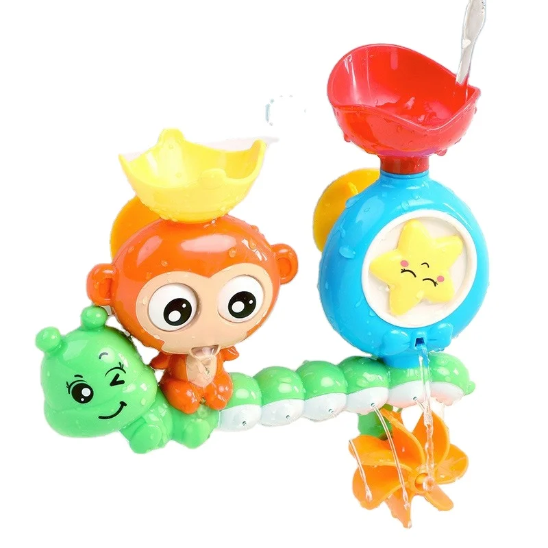 baby bathroom shower toy  indoor water monkey spray  sucker toy