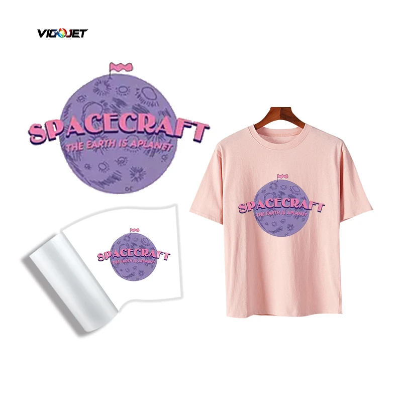 VIGOJET 60cm 23 Inches PET Heat Transfer Press Film China Factory In-Stock DIY Bag Clothing T-Shirt DTF Printer Application