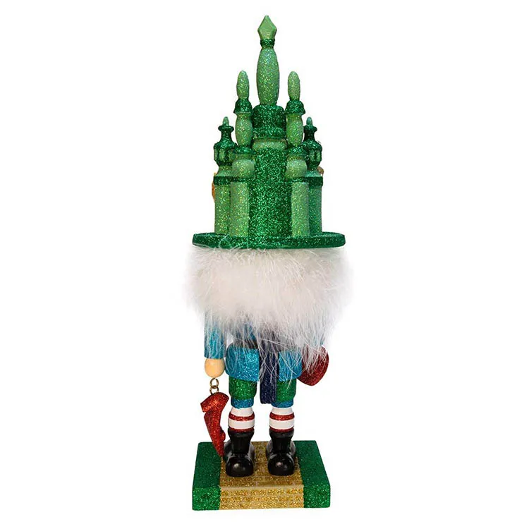 Christmas Ornaments Decorative Red Green Small Nutcracker Toy Soldier Wooden