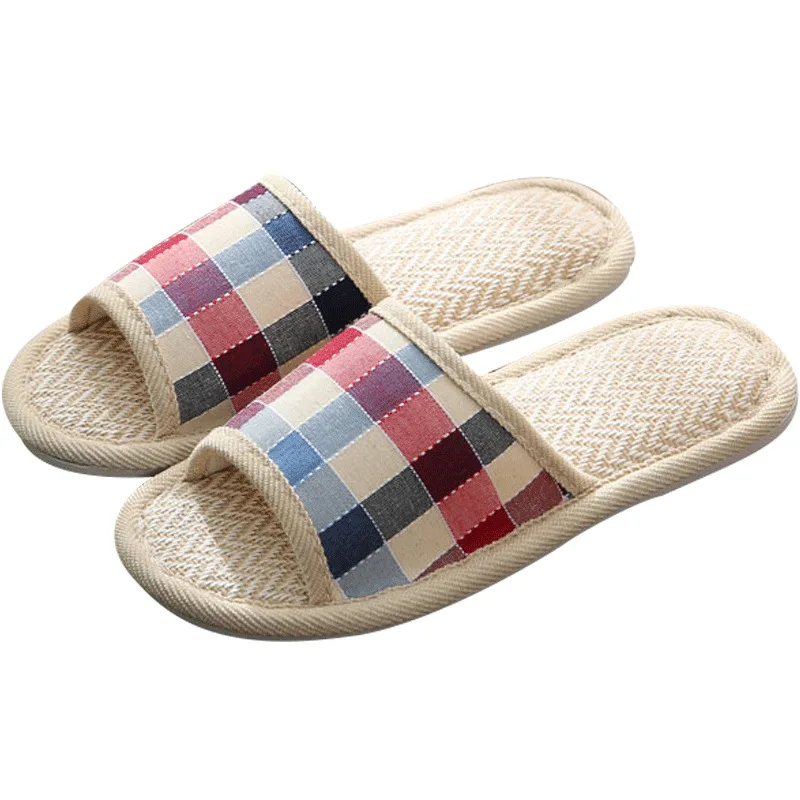 
female Indoor Bamboo Shoes Straw Mat Sandals Summer Home Slippers Women Interior Wooden Floor Slippers Men 