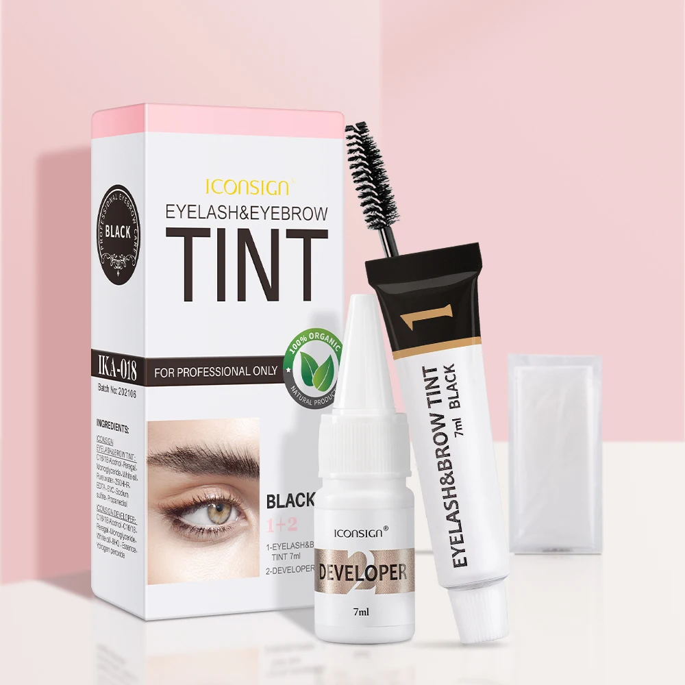 iconsign Professional Tint Dye Cream Eyelash Brow Tint Eye Brow Your Brand Eyebrow Instant Hybrid Eyelash Brows Tinting