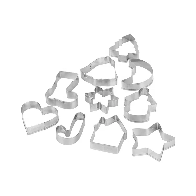 DIY Cookie Mold Reindeer Bakeware Cookie Tools Christmas Cookie Cutter Set Stainless Steel Space Mirror Christmas Custom Party