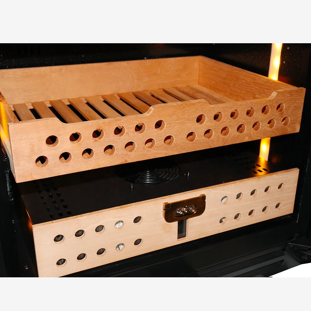 Cigar Humidor cabinet with humidity and temperature controllers system 600 count cigar display cigar Fridge