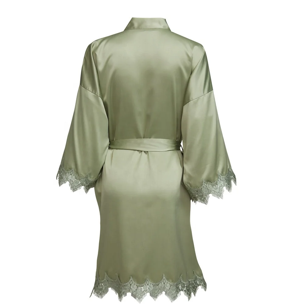 
Silk satin lace robe women wholesale chinese hot style bridal bridesmaid robes women SP004 