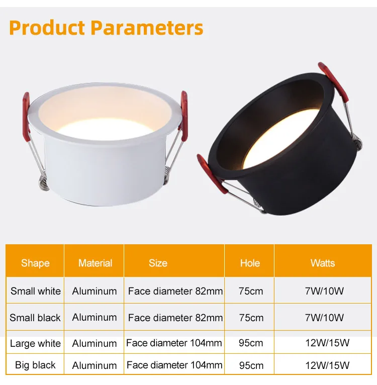 BT Mesh group control Smart downlight dimmable COBWW led lights APP Alexa Google home Wifi Smart LED down light