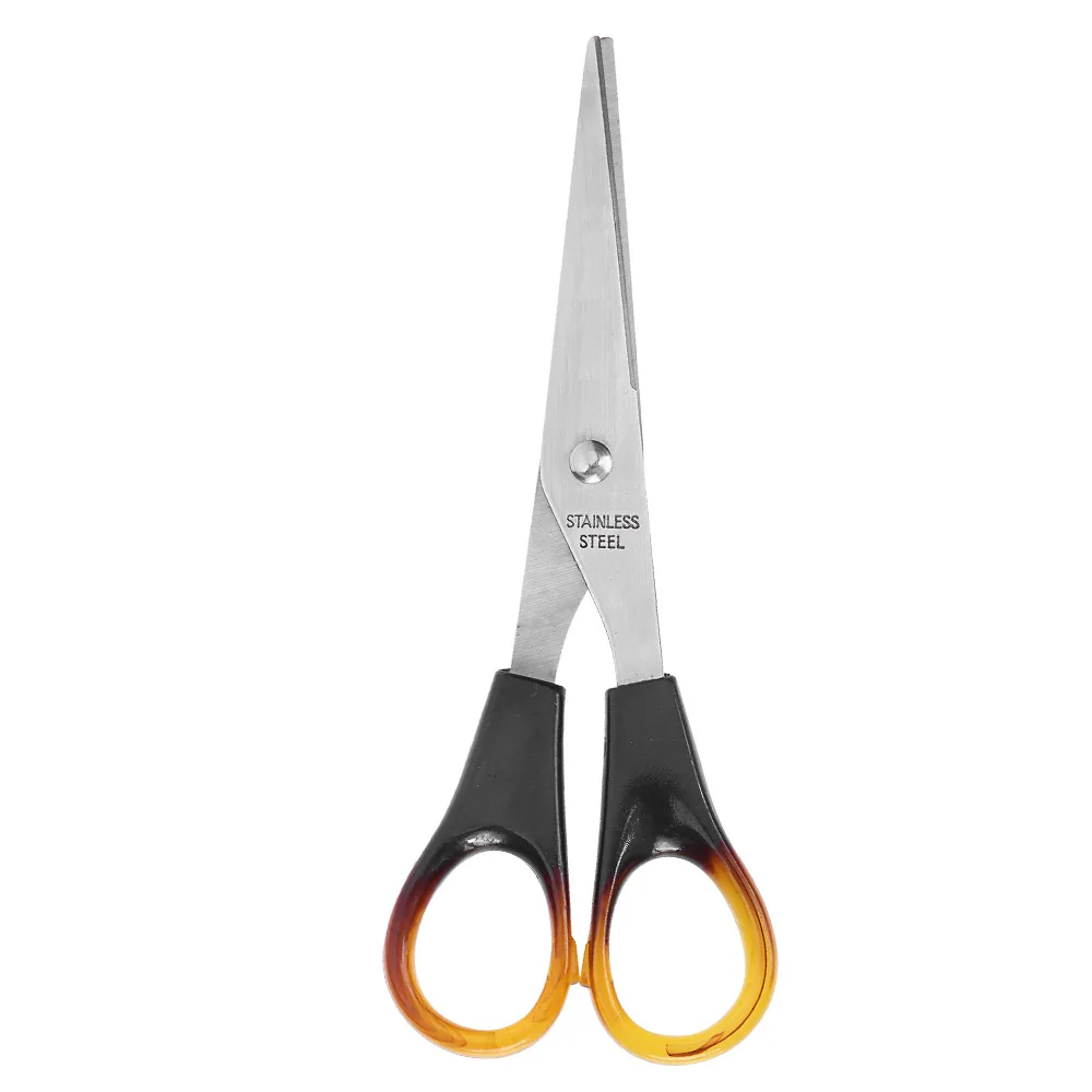 Portable Stainless Steel Scissors Smooth Edge Simple Design Sharp Tip-for Students DIY Handcraft Office Stationery Grade Plastic