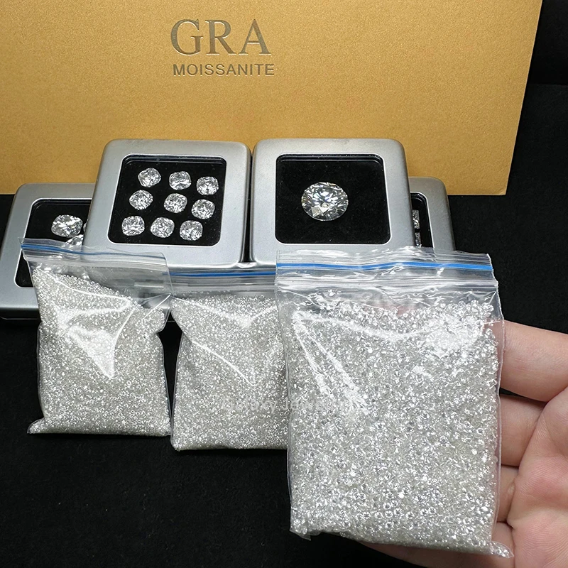 GRA In Stock Wholesale D Color VVS1 VVS 0.8-3mm Gemstone With Certificate Round Brilliant Cut Loose Moissanite Stone Diamond
