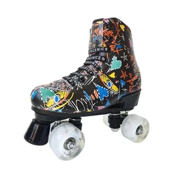 Economical Custom Design Roller Skate Shoes Men Skate Sneakers Double Row Skates