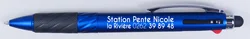 Пластиковый матовый стилус 4 в 1, мягкая ручка, дешевая шариковая ручка с индивидуальным логотипом, шариковая ручка, пластиковая рекламная подарочная ручка