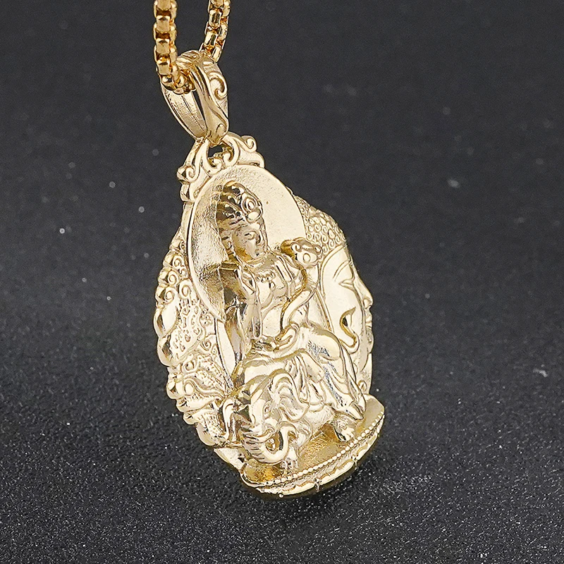 Religion Jewelry Vintage Stainless Steel Totem Buddhist Pendant Necklace for Jewelry Making acero inoxidable