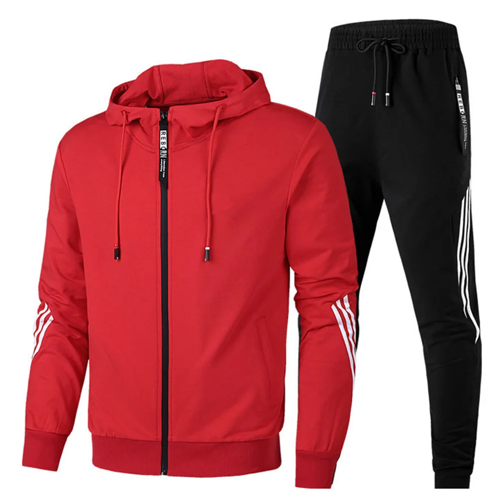 Mens Zip Up Hoodie Quantity Jogger Sets  New Drawstring Pullover Hoodies Mens Joggers Sweatpants Mens Tracksuit