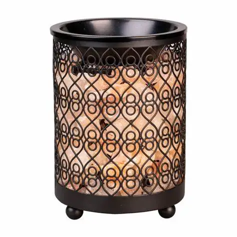 cheap price high quality LED light salt lamp with metal warmer manufacturer
