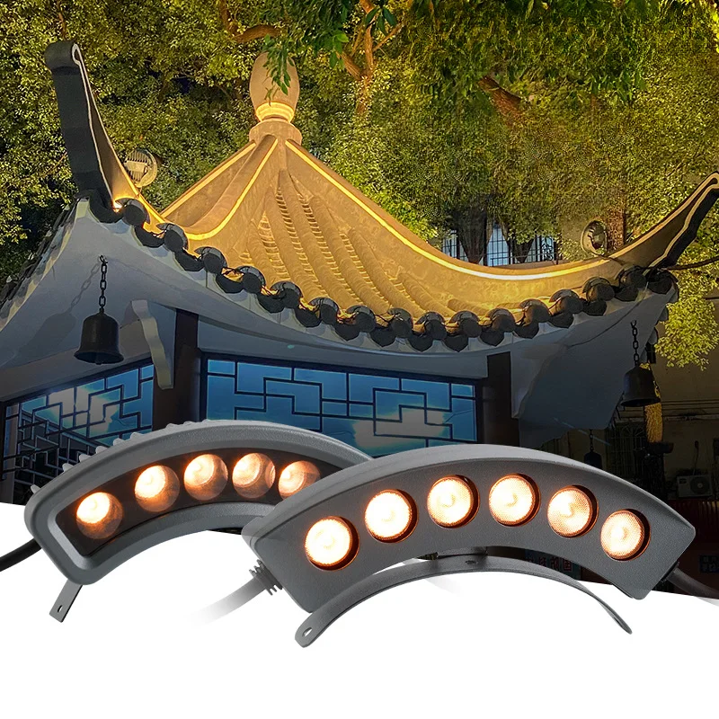 LED outdoor waterproof corrugated light suitable for ancient building courtyard roof tiles glazed tiles