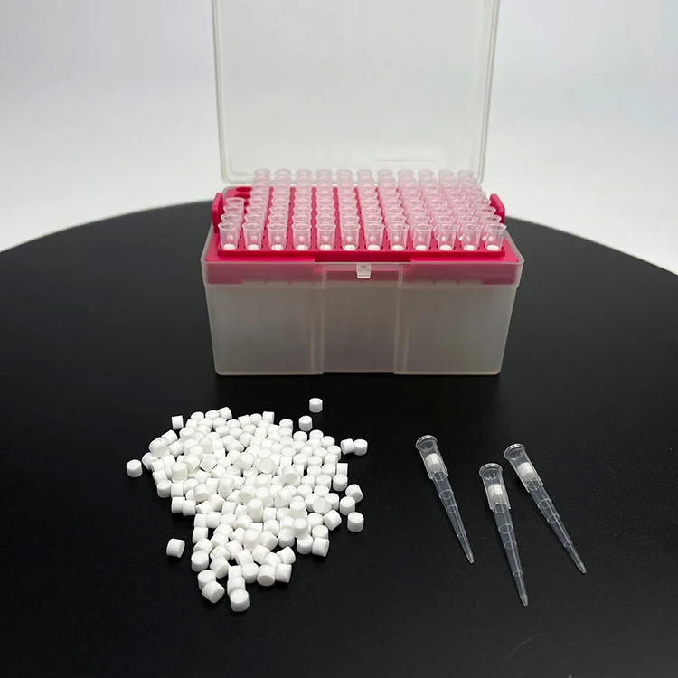 
High Quality Free Glue 1.5~32mm L Supplies Lab Sintered White Polyethylene Pe Filter Pipette Tips 