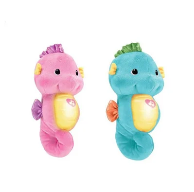 soothe and glow seahorse plush  pink and blue baby toy
