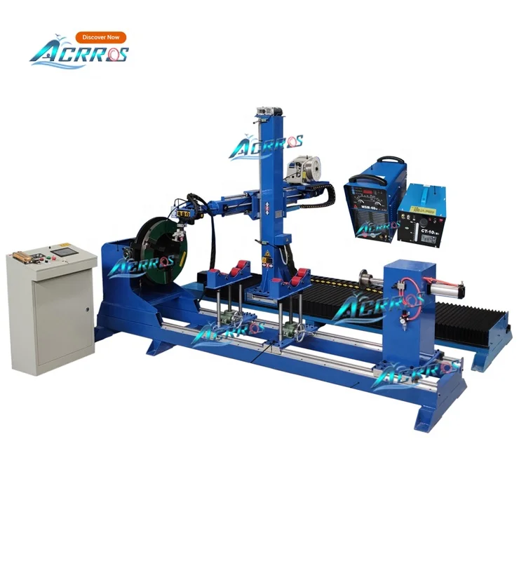 Rotating Table Pipe column boom, Welding Positioner with Tig Welding Weaving