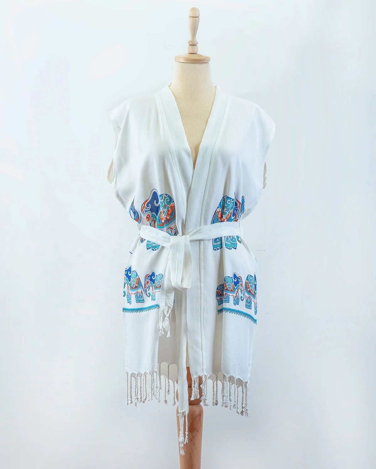 High Quality Best Price 100 Viscon Custom Print Kids Poncho Swimsuit Cover Up Kimono Pareo Woman Robe Beachwear