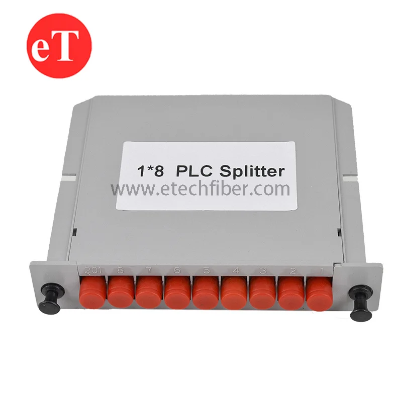 FTTH SC/APC 1x8 LGX Box 1:8 Insertion Card Type Cassette PLC Fiber Optic Splitter