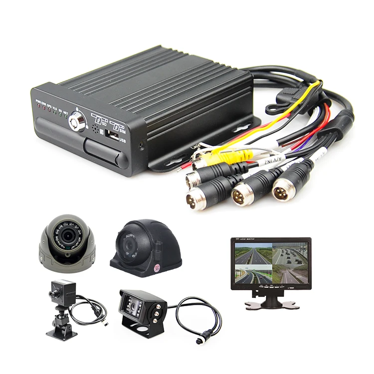 4ch mdvr 3g 4g gps car mobile dvr with PTT intercom function H.264 Max 1*256GB SD OEM 1ch CVBS