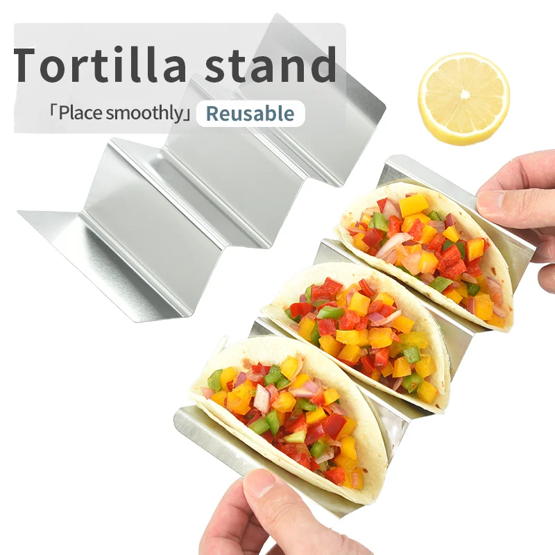 Stainless Steel Undulating Taco Rack Stand Banking Taco Holder