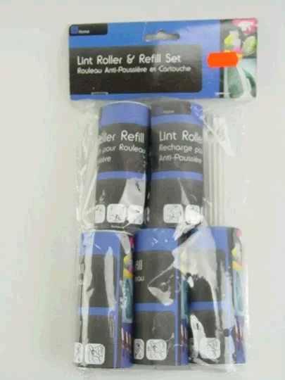 Plastic Pet Hair Stick cleaning tape adhesive spiral cut cloth hair remover cleaning Lint Roller set