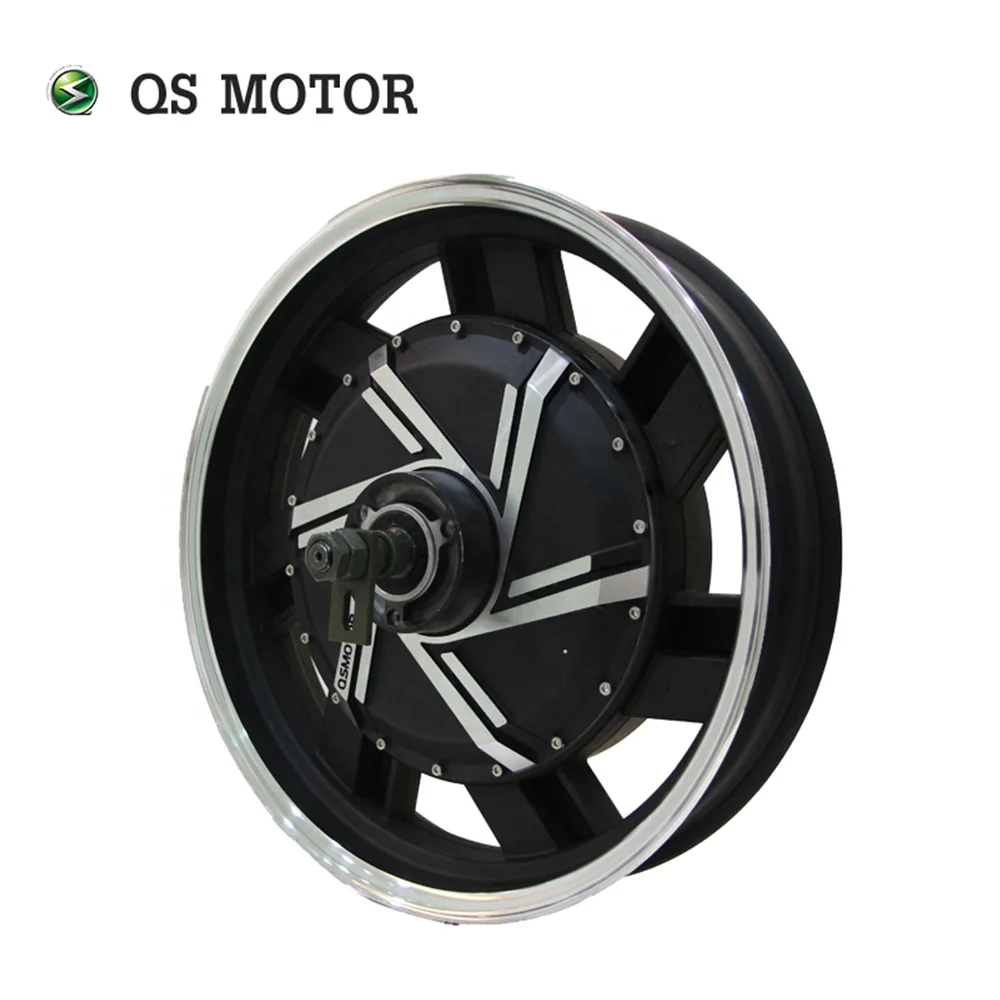 QSMOTOR 17X3.5inch 8000W V3 72V 120kph hub Motor with APT96600 controller power train kits for electric motorcycle