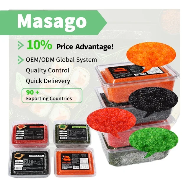 Factory straight hair International food safety certification ISO HALAL quick-delivery Flying fish roe for sushi