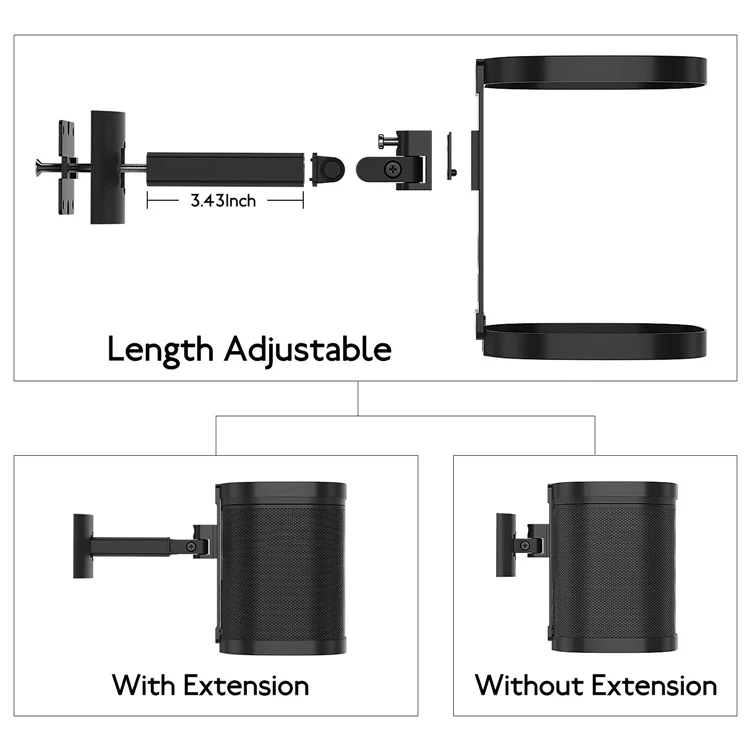 2 in 1 speaker wall bracket  for Sonos One / SL  Tilt & Swivel 180 degree Adjustments Ceiling and wall Mounting Bracket