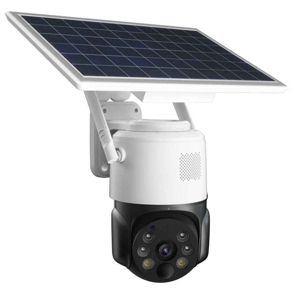Security Camera Wireless Outdoor Solar Powered 2.4G WiFi 360 View Pan Tilt Strobe Light/ Spotlight Home Security System
