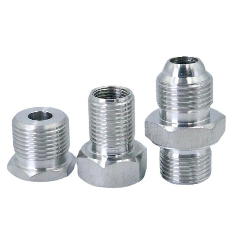 Male Connector Npt Hex Head Nipple Tube Connector Hose Fittings Thread Stainless Steel Hexagon Customized OEM CNC Turning Parts