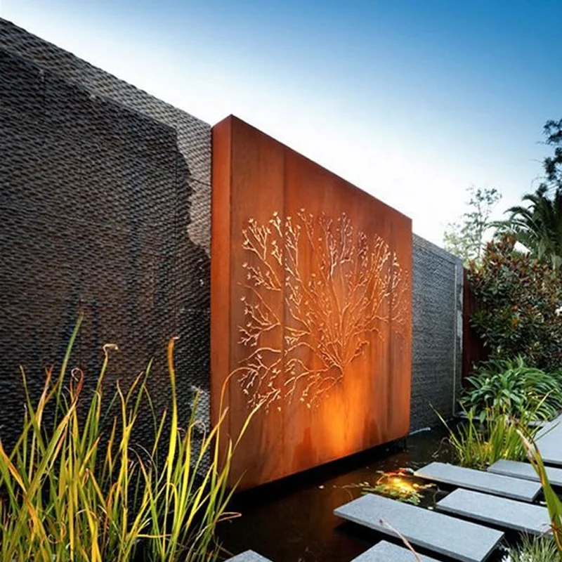 Outdoor Laser Cut Decorative Corten Steel Panel